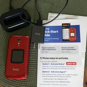 Lively Phone with Charging cord and Quick Start Guide